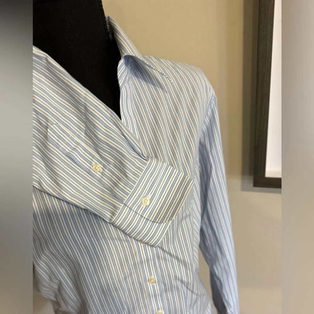 Brooks Brothers Blue and White Striped Button Up Shirt - Picture 2 of 5